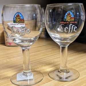 Vintage Leffe Belgian Beer Chalice - SET OF 2